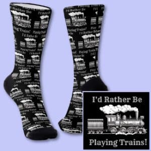 I'd Rather Be Playing Trains Socks